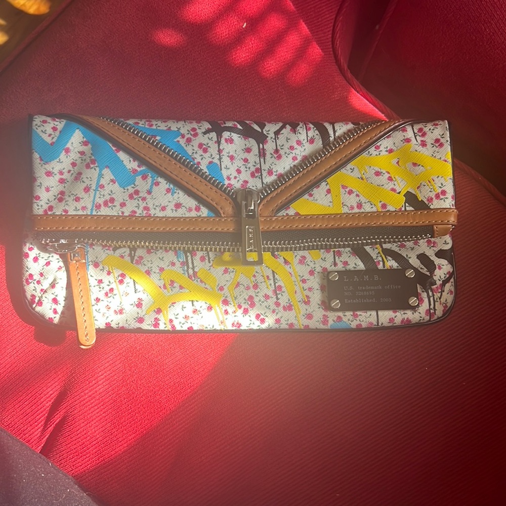 Edgy vintage L.A.M.B clutch